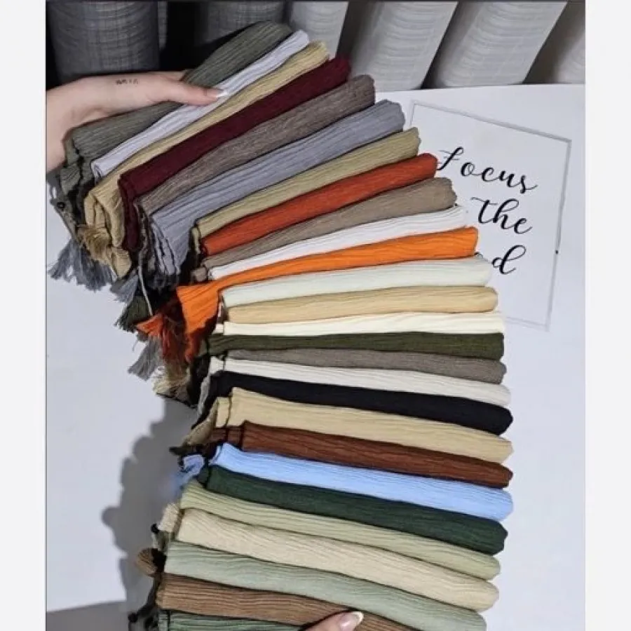 شال پلیسه برشکا ساده دور