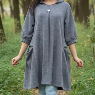 پالتو هودی دار پشمی