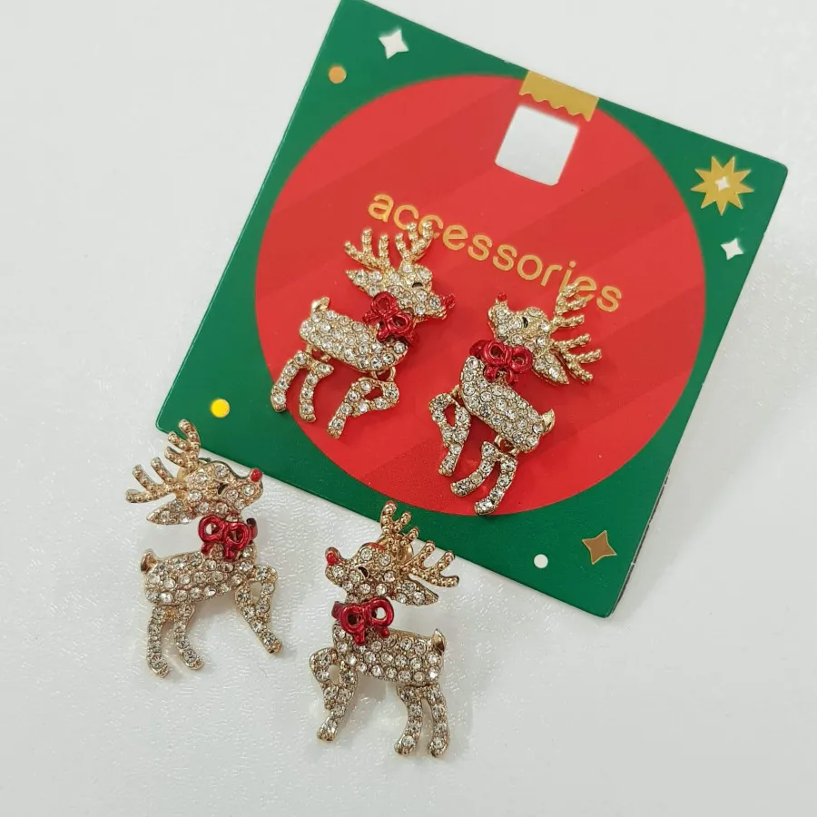 گوشواره طلایی گوزن متحرک