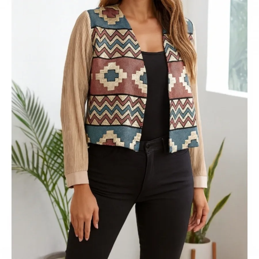 کت ژاکارد لینن