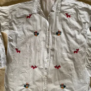 شومیز نخی گلدوزی ترک