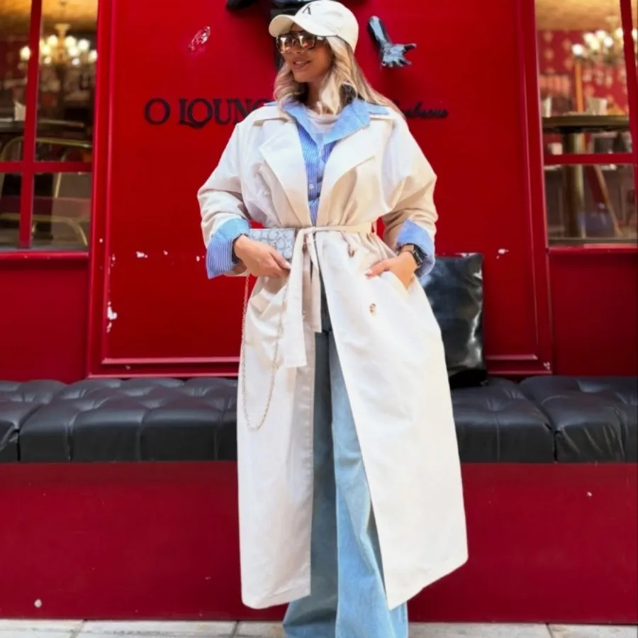 ترنچ کت بارانی بلند