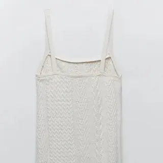 پیراهن بافت کرم zara