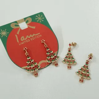 گوشواره درخت کریسمس نگین