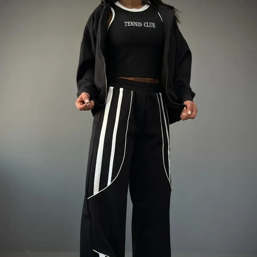 کراپ+سوییشرت+شلوار