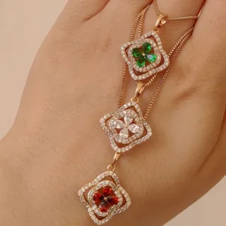 پلاک جواهری گل