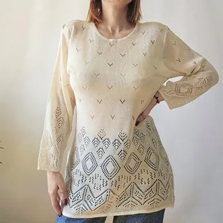 تونیک طرح قلاب بافی خارجی