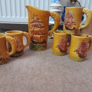 پارچ لیوان ژآپنی قدیمی