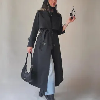 بارانی ترنچ کت مشکی