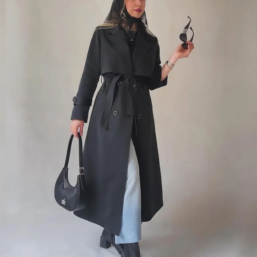 بارانی ترنچ کت مشکی