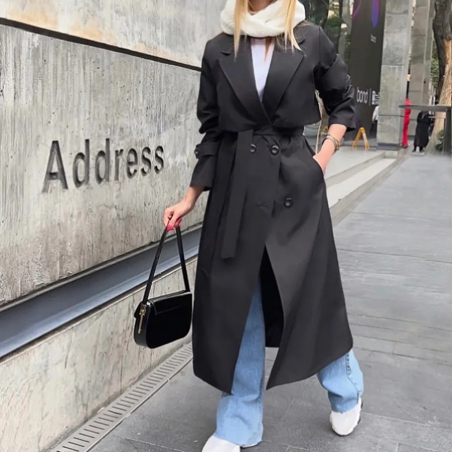 بارانی ترنچ کت مشکی