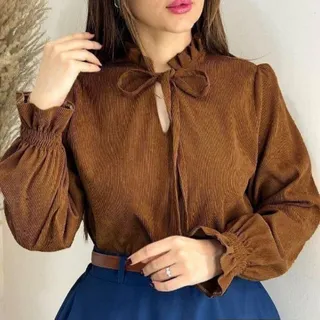 شومیز مخمل کبریتی