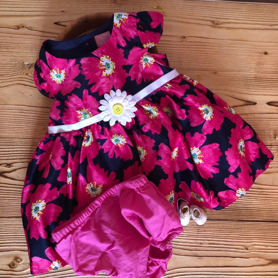 پیراهن گلی سرخابی خوشگل