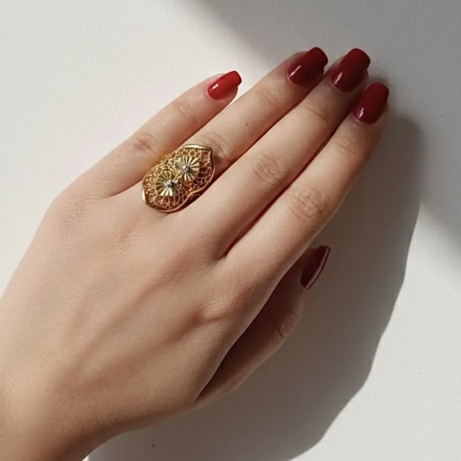 انگشتر آبکاری طلا