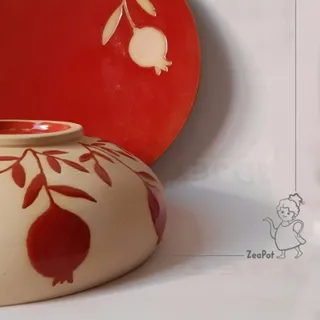 کاسه و بشقاب یلدا انار