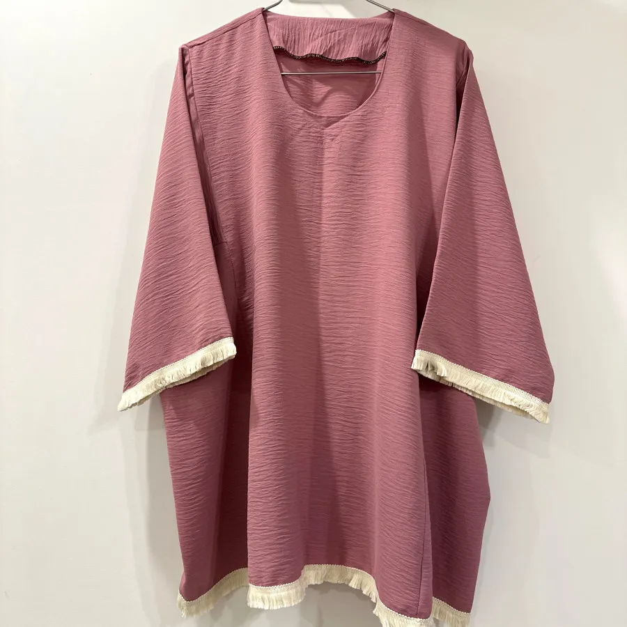 تونیک صورتی ابر و بادی