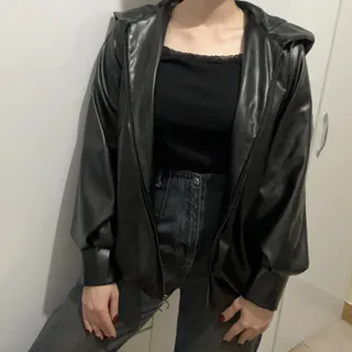 جکت چرم کلاهدار