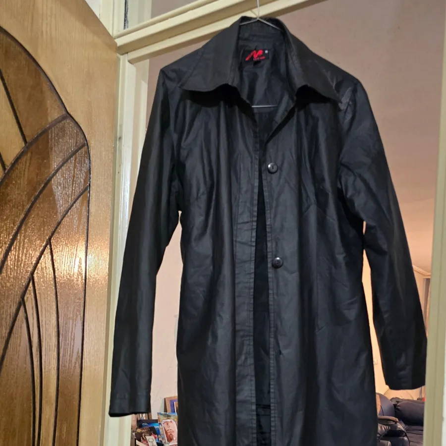 پالتو چرم مشکی بلند زنانه