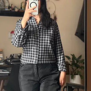 شومیز چارخونه ترک