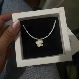 دستبند و گردنبند نقره گل