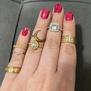 پک انگشتر رینگ لوکس طلایی