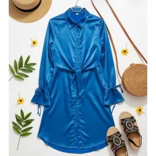 پیراهن ساتن شین