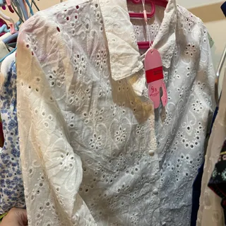 شومیز سفید خامه دوزی