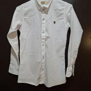 بلوز سفید کتان پسرانه