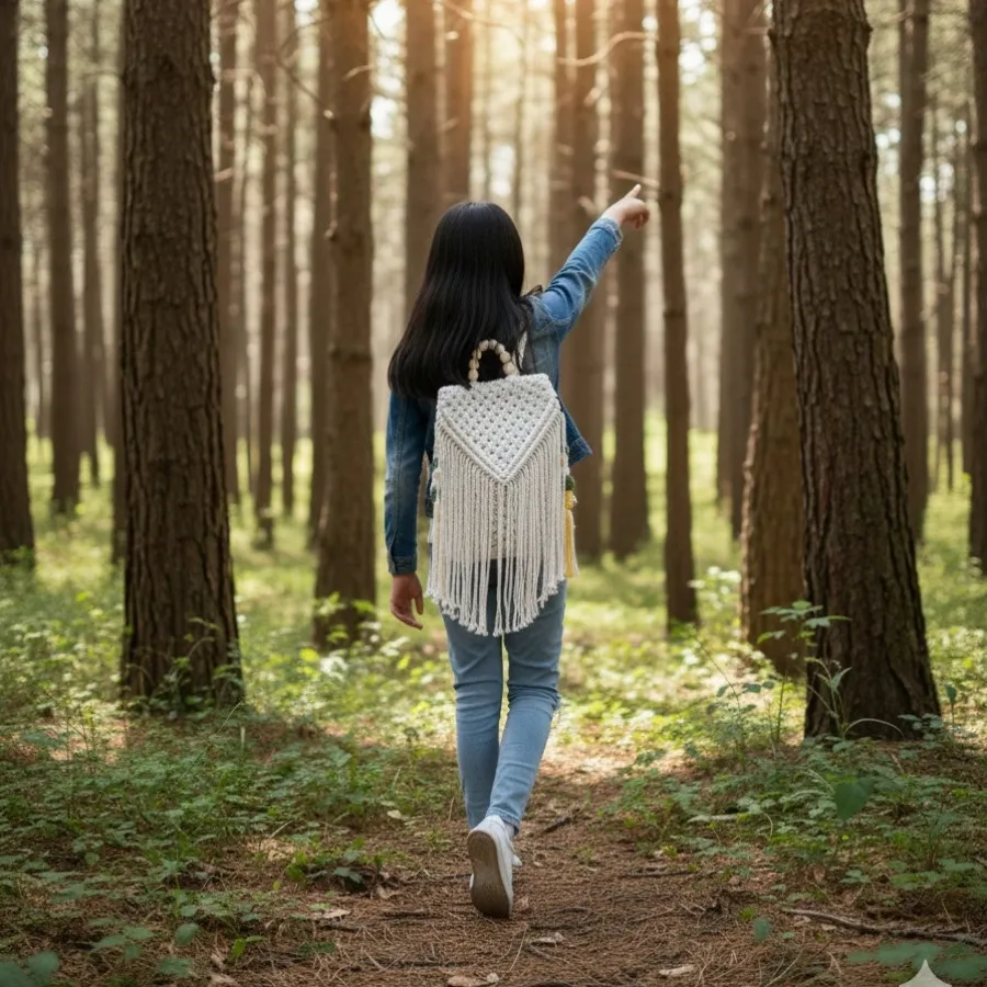 کوله پشتی مکرومه