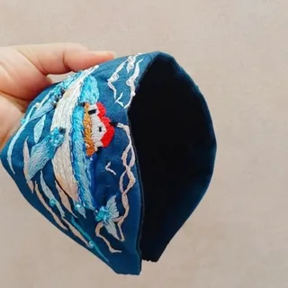 تل اسکارف گلدوزی