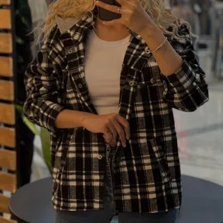 کت پارچه پشمی کلاه دار