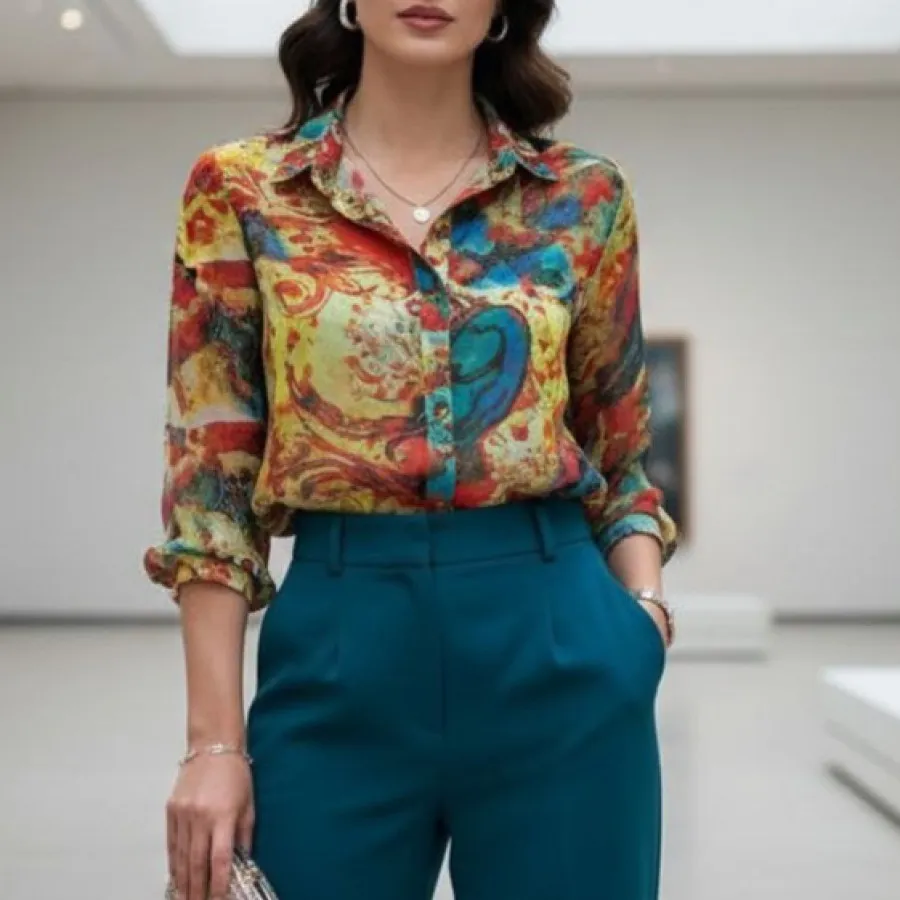 شومیز آبرنگی