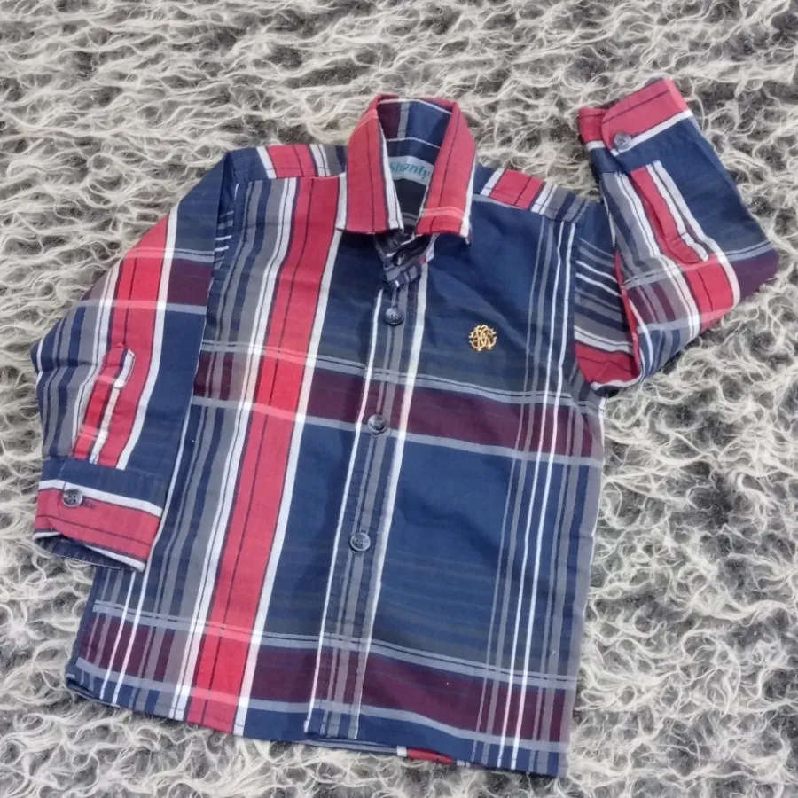 پیراهن چهارخونه بچگونه