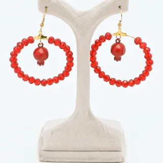 گوشواره اناری کریستالی