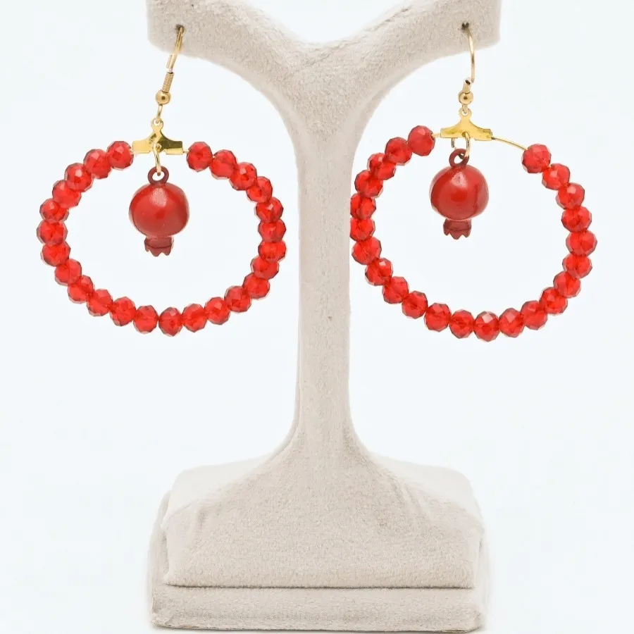 گوشواره اناری کریستالی