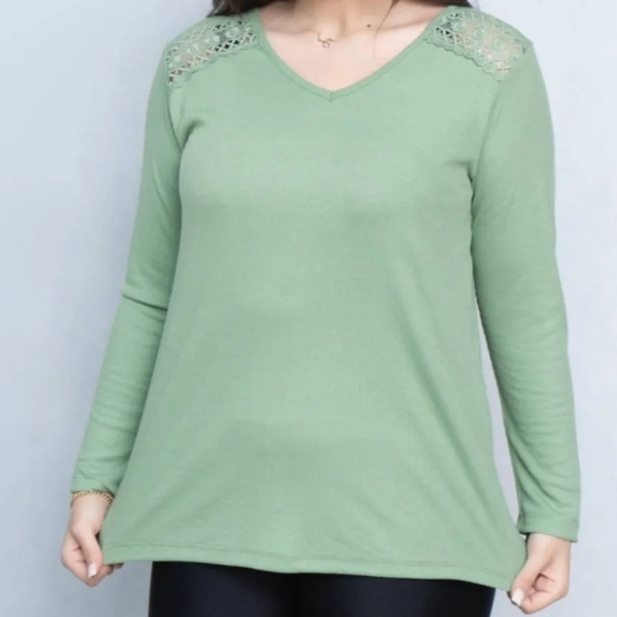 بلوز کبریتی سرشانه گیپور