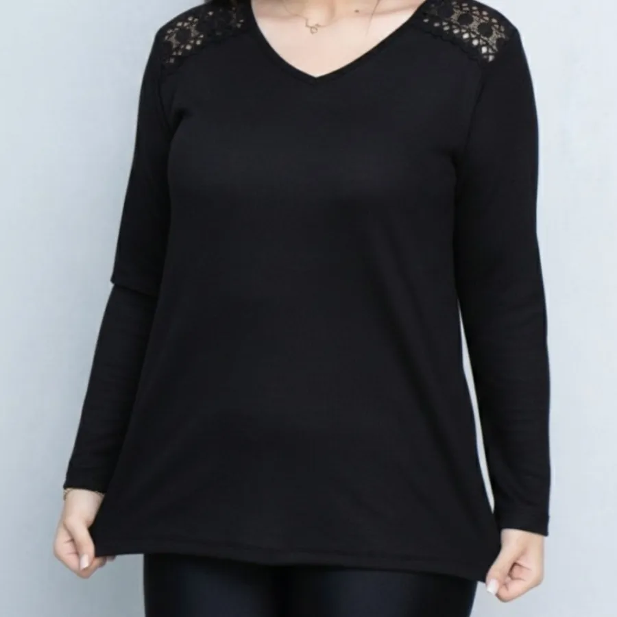 بلوز کبریتی سرشانه گیپور