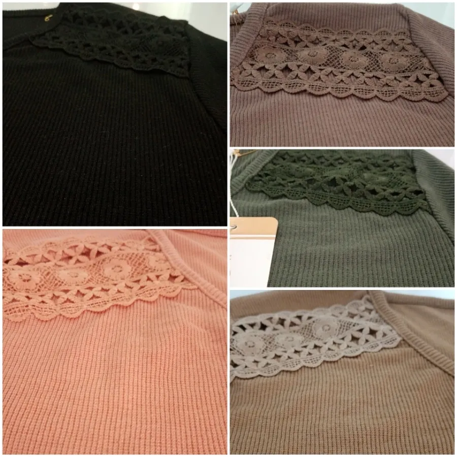 بلوز کبریتی سرشانه گیپور