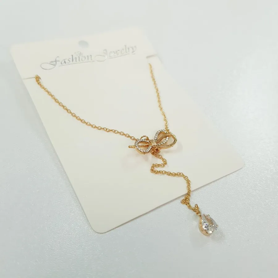 گردنبند مجلسی طلایی آویز