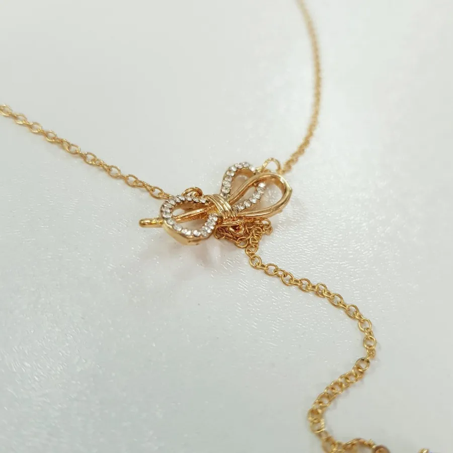 گردنبند مجلسی طلایی آویز