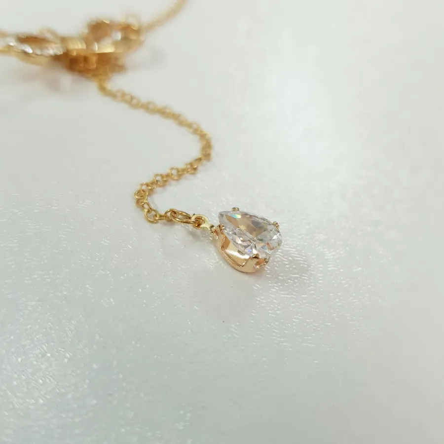 گردنبند مجلسی طلایی آویز