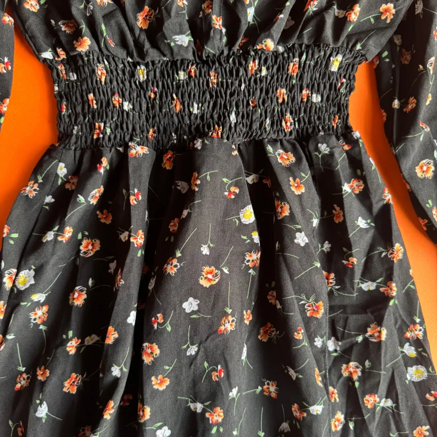 پیراهن نخی گلدار