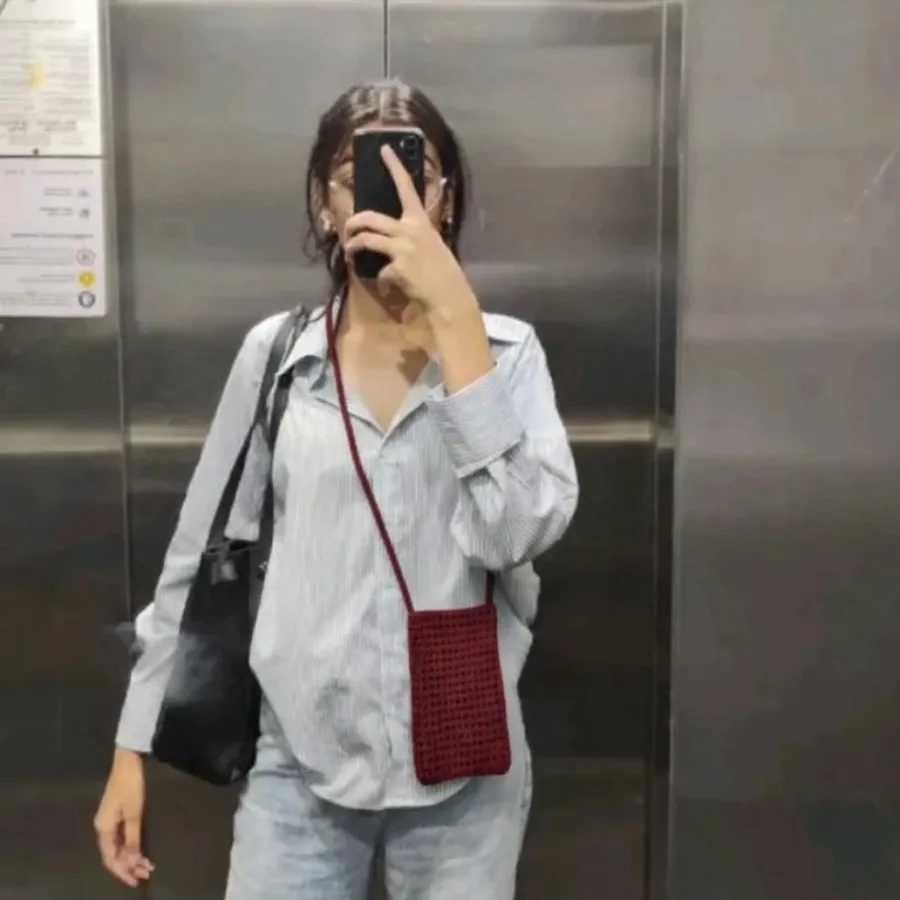 کیف گوشی بافتنی نارین