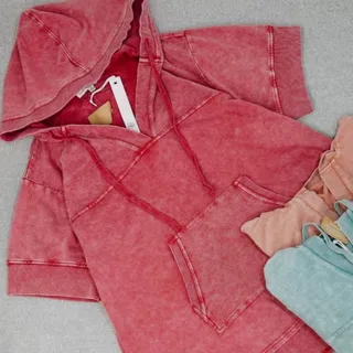 هودی کلاه دار آستین کوتاه