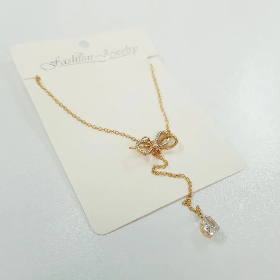 گردنبند مجلسی طلایی آویز