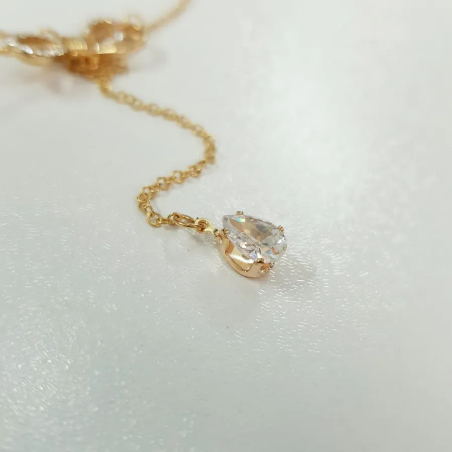 گردنبند مجلسی طلایی آویز