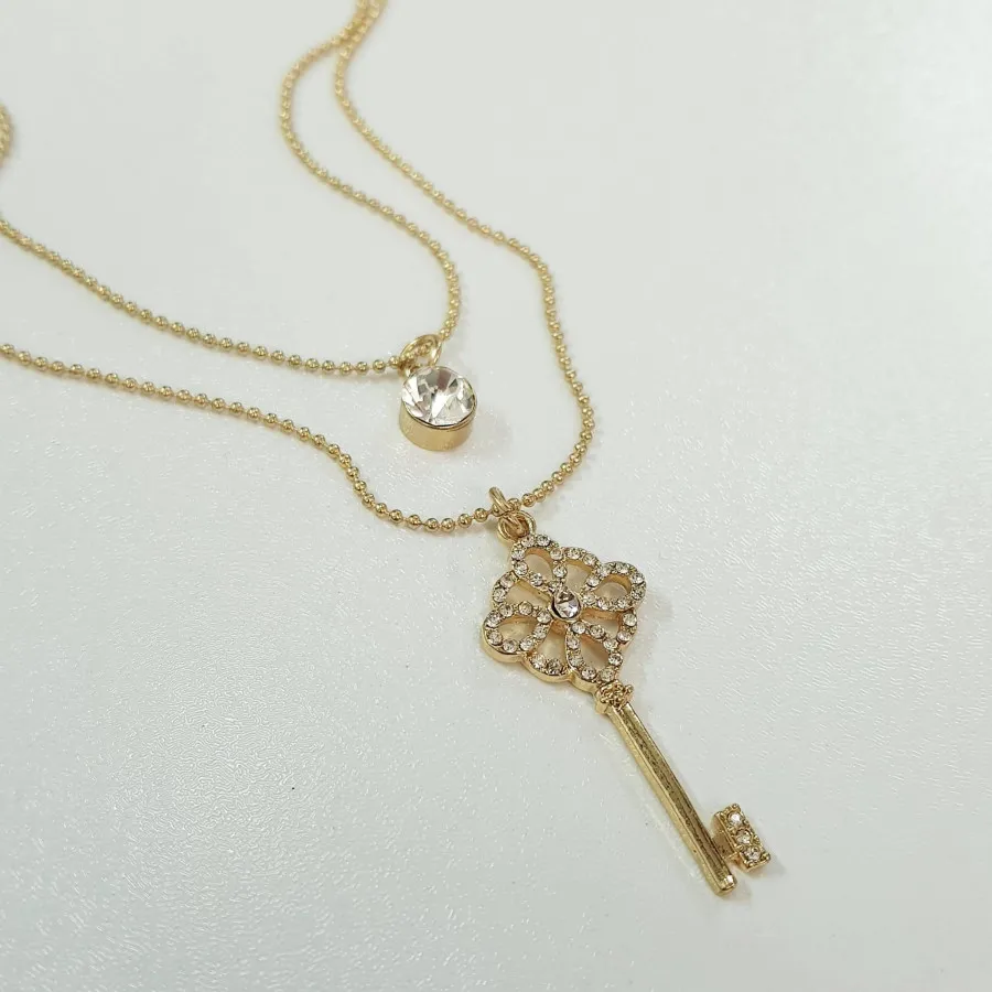 گردنبند طلایی دو ردیفه