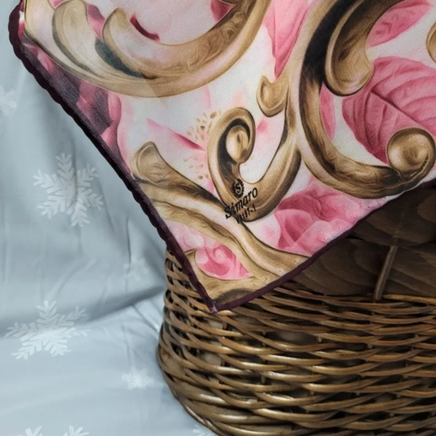 ⚜️روسری مجلسی طلایی صورتی