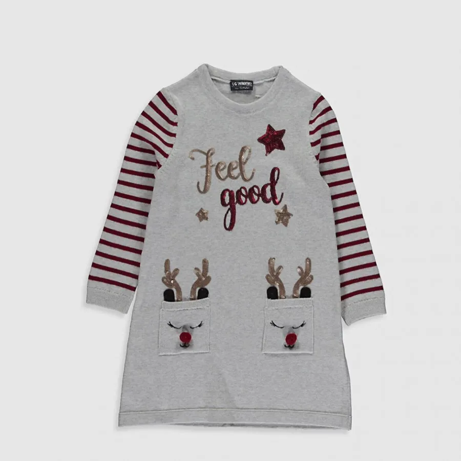 پیراهن بافت و جوراب lcw