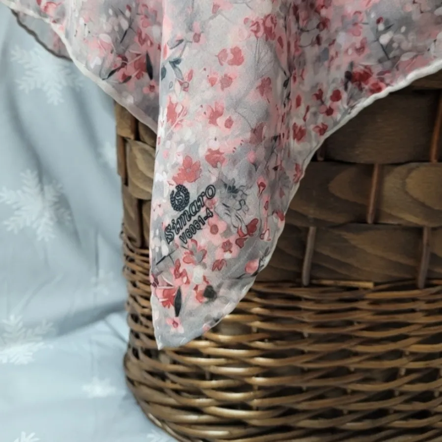 ⚜️روسری شکوفه صورتی